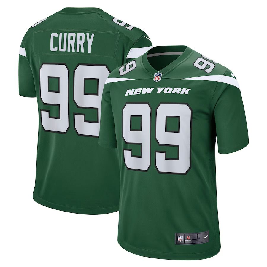 Men New York Jets #99 Vinny Curry Nike Gotham Green Game NFL Jersey->customized nfl jersey->Custom Jersey